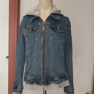 AMX denim Jacket With Hood Size M